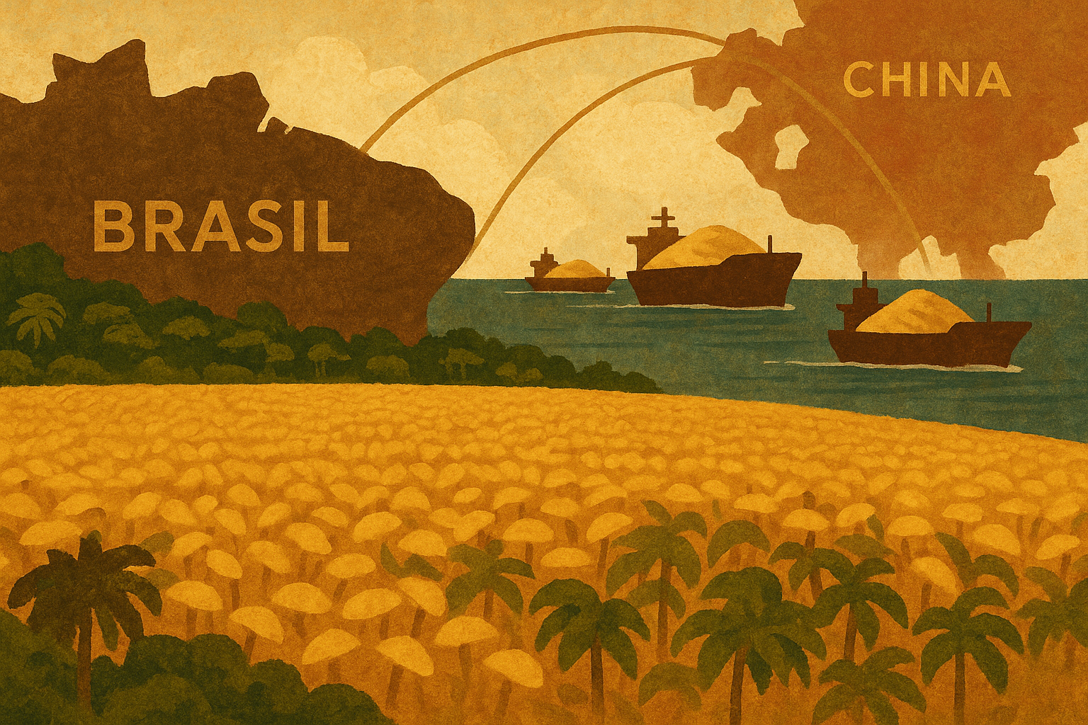 Ilustración editorial: Brasil granero de los BRICS
