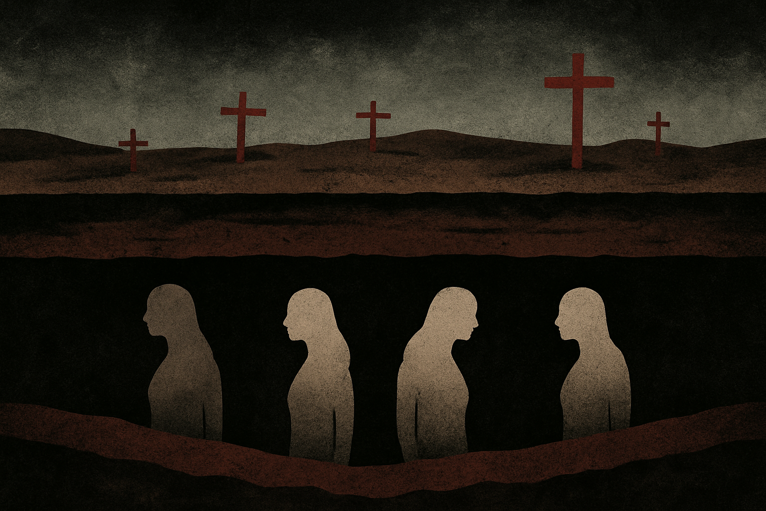 Ilustración editorial: violencia contra mujeres en México